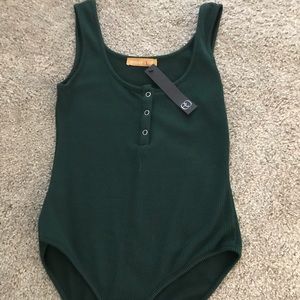 🆕green ribbed bodysuit🆕
